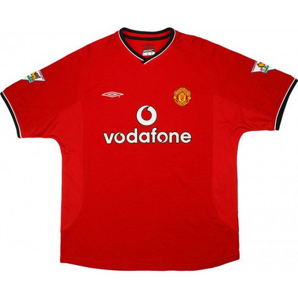 Tailandia Camiseta Manchester United 1ª Retro 2000 2002 Rojo